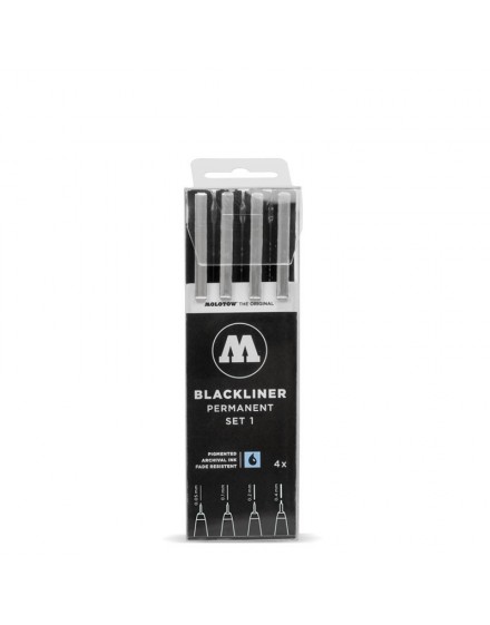 pack de rotuladores calibrados blackliner molotow 4