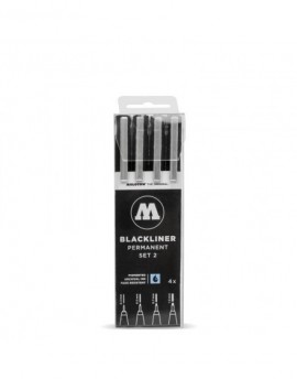 pack rotuladores punta fina molotow blackliner x4