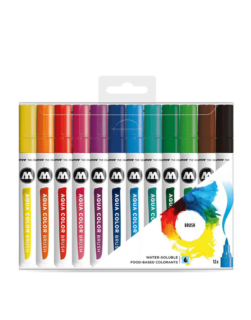 Pack 12 rotuladores acuarelables Aqua Color Brush
