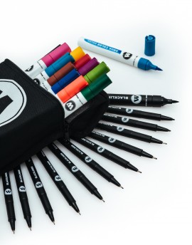 Pack Aqua Color Brush-Blackliner