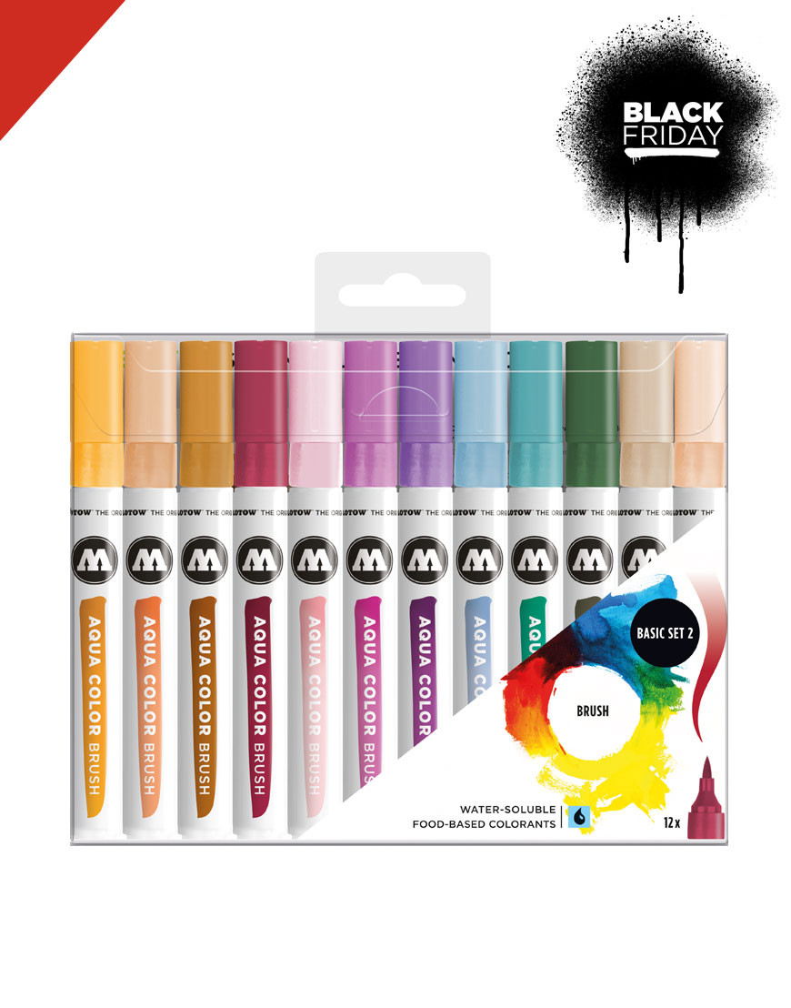 Pack 12 rotuladores acuarelables Aqua Color Brush