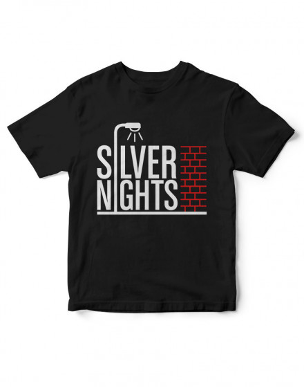 Camiseta Silver Nights - Negra