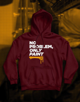 Sudadera No Problem Only Paint - Granate