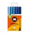 Pack 6 rotuladores acrílicos One4all 2mm Blue Set