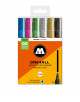 Pack 6 rotuladores acrílicos One4all 4mm Metallic Set